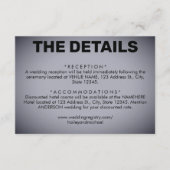 Carte D'accompagnement Détails du Mariage Dark Grey Vignette (Devant)