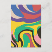 Carte D'accompagnement Détails du Mariage d'art Abstrait moderne (Dos)