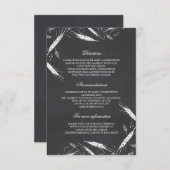 Carte D'accompagnement Détails du Mariage de automne de blé - Information (Devant / Derrière)