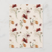 Carte D'accompagnement Détails du Mariage de automne Fleur sauvage Boho (Dos)