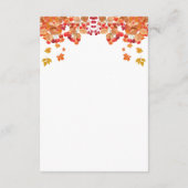 Carte D'accompagnement Détails du Mariage de automne Rustic Automne (Dos)