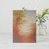 Carte D'accompagnement Détails du Mariage de automne rustique de la chaîn (Debout devant)