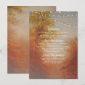 Carte D'accompagnement Détails du Mariage de automne rustique de la chaîn (Devant / Derrière)