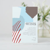 Carte D'accompagnement Détails du Mariage de blocs de couleur - Hiver ID7 (Debout devant)