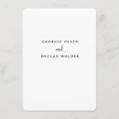 Carte D'accompagnement Détails du Mariage de calligraphie (Dos)