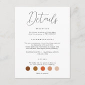 Carte D'accompagnement Détails du Mariage de calligraphie élégant (Devant)