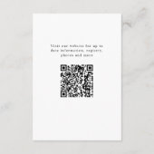 Carte D'accompagnement Détails du Mariage de calligraphie minimale (Dos)