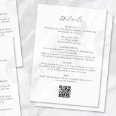 Carte D'accompagnement Détails du Mariage de code QR de l'Eucalyptus muet