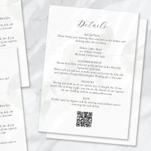 Détails du Mariage de code QR de l'Eucalyptus muet
