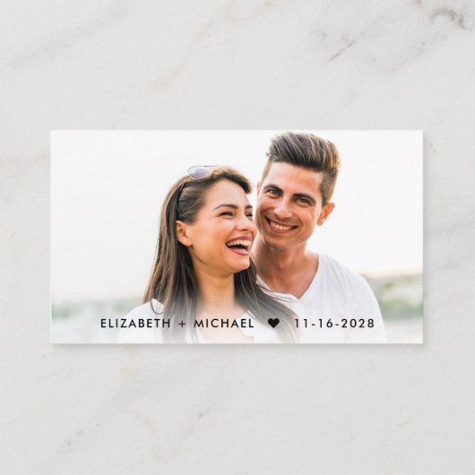 Carte D'accompagnement Détails du Mariage de code QR de script chic (Dos)