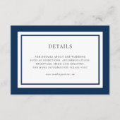 Carte D'accompagnement Détails du Mariage de couleur de bordure modifiabl (Devant)