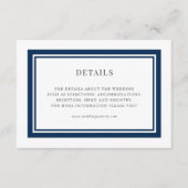 Carte D'accompagnement Détails du Mariage de couleur de bordure modifiabl (Devant)