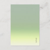 Carte D'accompagnement Détails du Mariage de dégradé d'humeur Spring Mead (Dos)