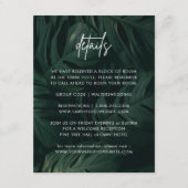 Carte D'accompagnement Détails du mariage de destination tropicale (Devant)