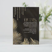 Carte D'accompagnement Détails du Mariage de feuille de joaillerie Gold I (Debout devant)