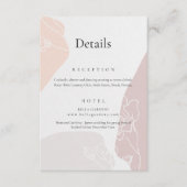 Carte D'accompagnement Détails du Mariage de fleurs Abstrait (Devant)