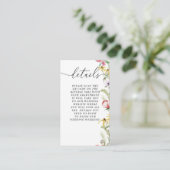 Carte D'accompagnement Détails du Mariage de fleurs de printemps - Boîtie (Debout devant)