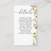 Carte D'accompagnement Détails du Mariage de fleurs de printemps - Boîtie (Devant)