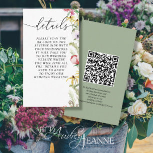 Carte D'accompagnement Détails du Mariage de fleurs de printemps - Boîtie