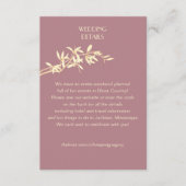 Carte D'accompagnement Détails du Mariage de fleurs intemporel (Devant)