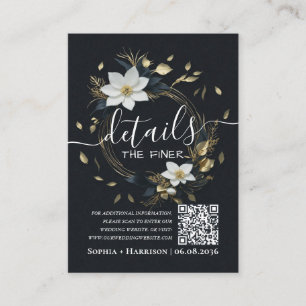 Carte D'accompagnement Détails du Mariage de germes floraux Information C