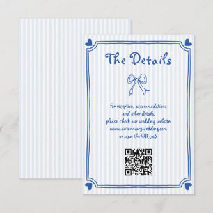 Carte D'accompagnement Détails du mariage de gribouillis dessiné à la mai