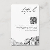 Carte D'accompagnement Détails du Mariage de Jacksonville Code QR Petit (Devant)