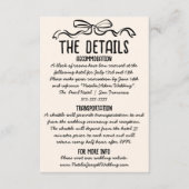 Carte D'accompagnement Détails du Mariage de la béquille dessinée à main (Devant)