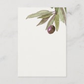 CARTE D'ACCOMPAGNEMENT DÉTAILS DU MARIAGE DE LA FOLIAGE DE COULEUR D'EAU (Dos)