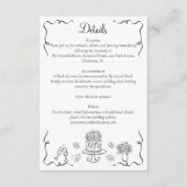 Carte D'accompagnement Détails du Mariage de la main dessinée (Devant)