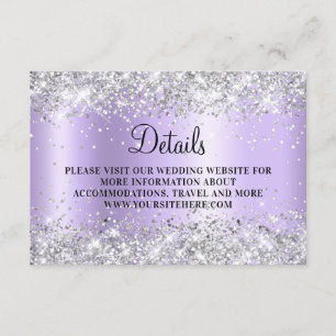 Carte D'accompagnement Détails du Mariage de la Parties scintillant en ar