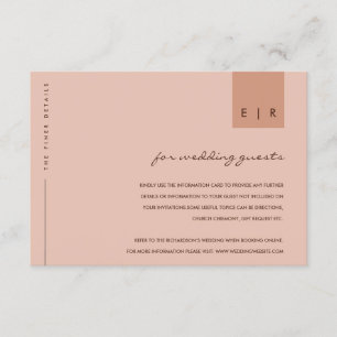 CARTE D'ACCOMPAGNEMENT DÉTAILS DU MARIAGE DE LA TYPOGRAPHIE DE LA PÊCHE D