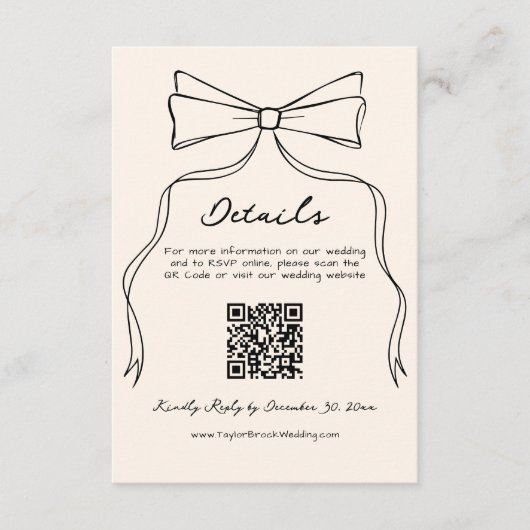 Carte D'accompagnement Détails du Mariage de l'argent ancien tiré à la ma (Devant)