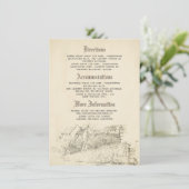 Carte D'accompagnement Détails du Mariage de livre Old Story - Informatio (Debout devant)