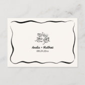 Carte D'accompagnement Détails du Mariage de main de moderne et capricieu (Dos)