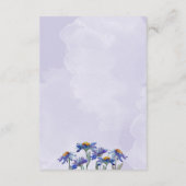 Carte D'accompagnement Détails du Mariage de marguerites violettes de lav (Dos)