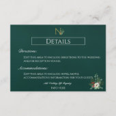 Carte D'accompagnement Détails du Mariage de monographie de Noël (Devant)