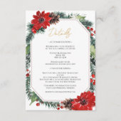 Carte D'accompagnement Détails du Mariage de Noël classique simple (Devant)