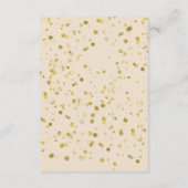 Carte D'accompagnement Détails du Mariage de Noël en beige or (Dos)