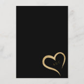 Carte D'accompagnement Détails du Mariage de Parties scintillant Black & (Dos)