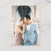 Carte D'accompagnement Détails du Mariage de script et de photo du coeur  (Dos)