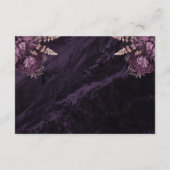 Carte D'accompagnement Détails du Mariage de script Floral Rose violet (Dos)