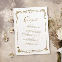 Détails du Mariage de script Vintage Gold