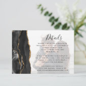 Carte D'accompagnement Détails du Mariage de superposition de la photo dé (Debout devant)