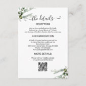 Carte D'accompagnement Détails du Mariage de verdure (Devant)