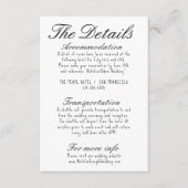 Carte D'accompagnement Détails du Mariage dessiné à la main illustré (Devant)