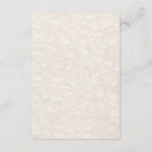 Carte D'accompagnement Détails du Mariage d'ivoire floral simple et éléga (Dos)