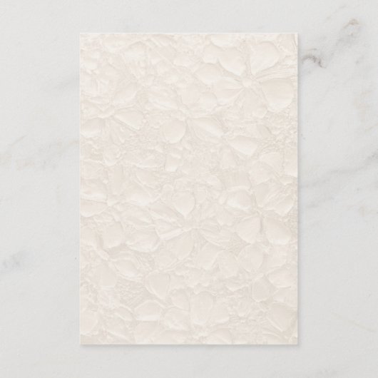 Carte D'accompagnement Détails du Mariage d'ivoire floral simple et éléga (Dos)