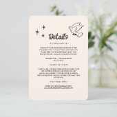 Carte D'accompagnement Détails du Mariage Doodle funky dessiné à la main (Debout devant)