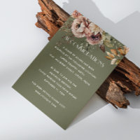 Détails du Mariage Earthy Olive Green. Floral Boho